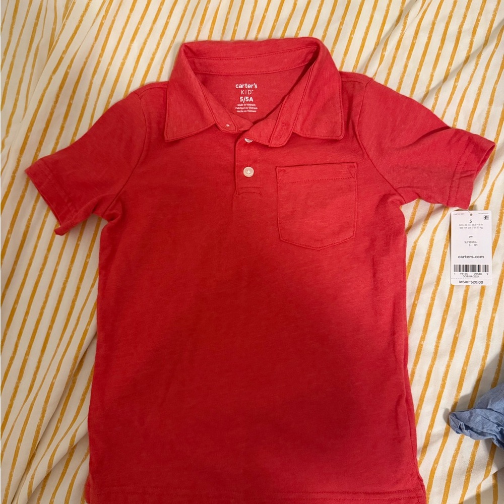 Carter's Bright Red Polo Shirt for Kids